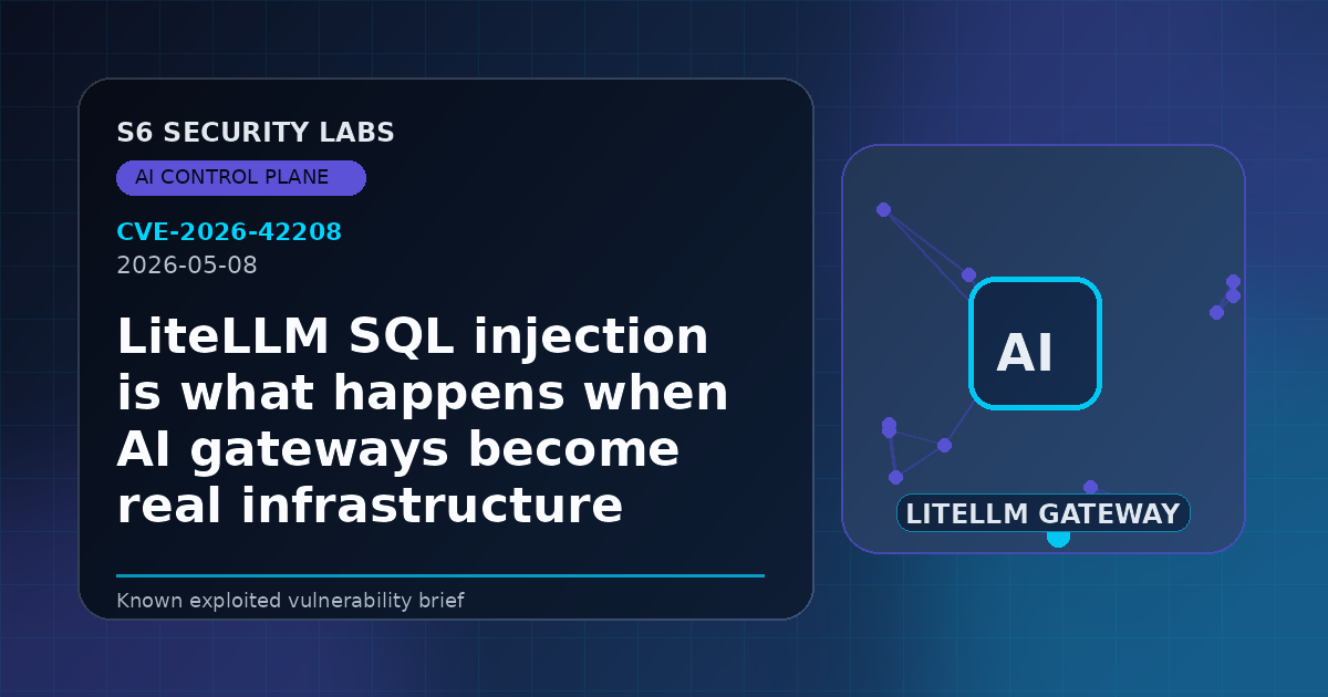 LiteLLM SQL injection is what happens when AI gateways become real infrastructure
